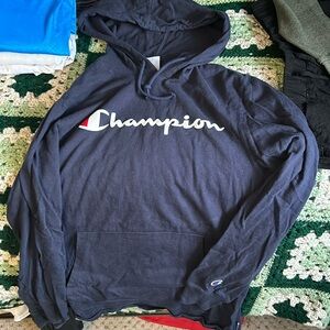 Blue champion lightweight hoodie